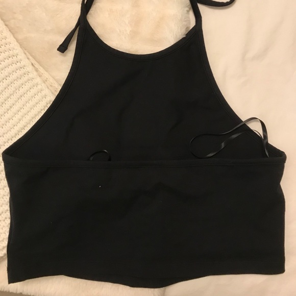 COPY - Adidas black crop halter top - Picture 2 of 3